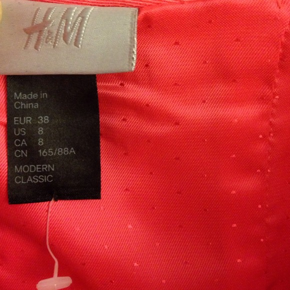 H&M Coral Strapless Bow Dress - Picture 3 of 4