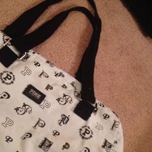 Victoria's Secret duffle bag.