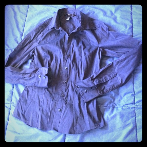 Navy Blue button up top