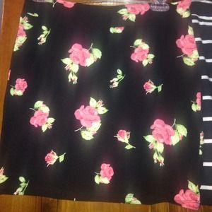 Never worn!! Striped and Floral Skirts
