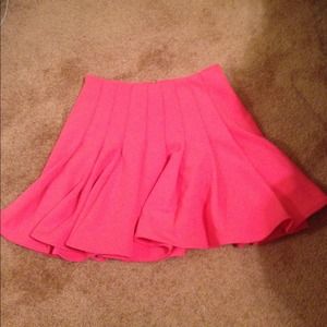 Pink short flare skirt