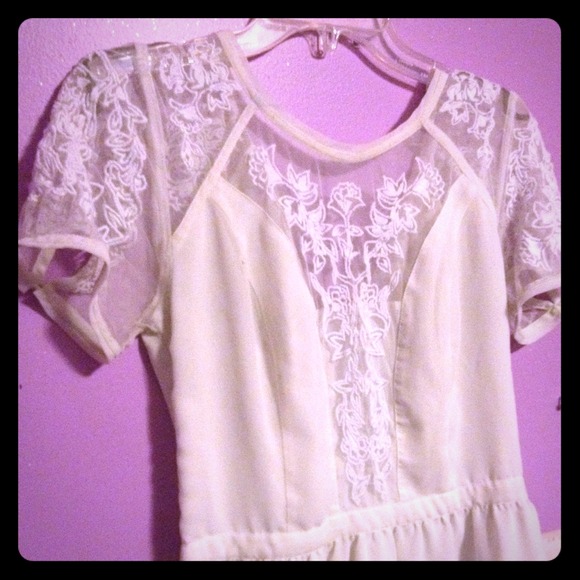 Cream Lace Urban Outfitters Dress Kimchi Blue