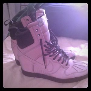 Sliver Nike Wedged High tops