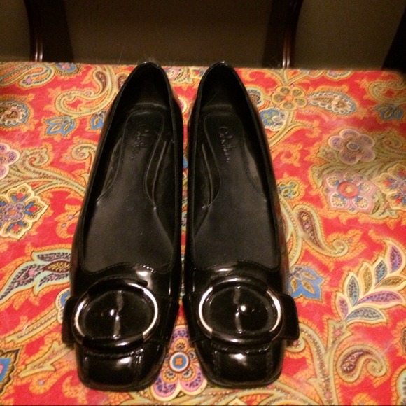SOLD Cole Haan black patent flats with Nike Air