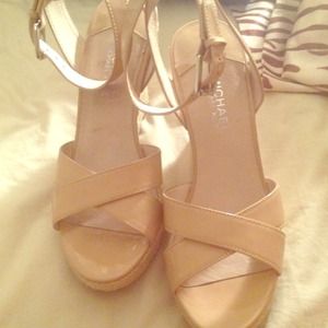 Michael Kors tan wedge