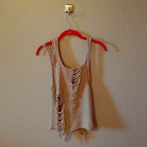 Brandy Melville knit distress top