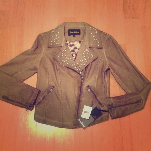Sam Edelman Jackets & Blazers - Sam Edelman Studded Collar Vegan Leather Jacket