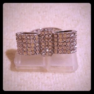 Crystal bow ring
