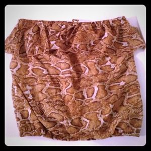 Strapless Cheetah Top