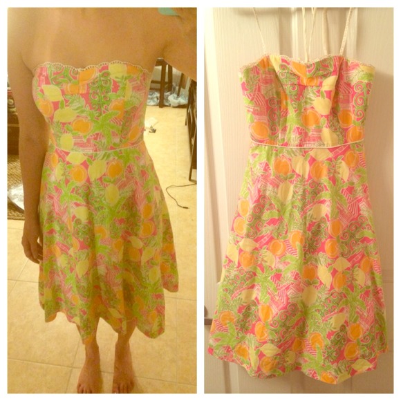Lilly Pulitzer: Bright & Colorful Strapless Dress