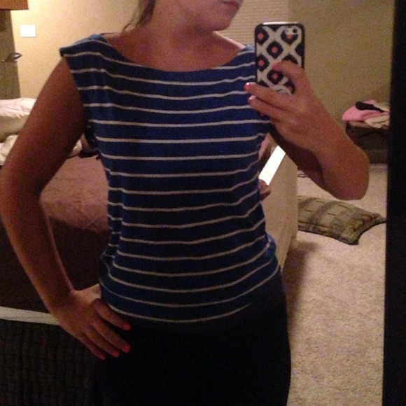 Blue and White Stripped Top! 😍