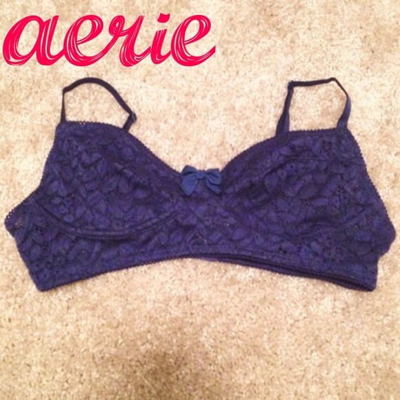 Navy Eyelet Bralette from Aerie NWOT