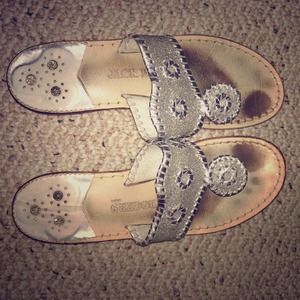 Silver glitter Jack Rogers