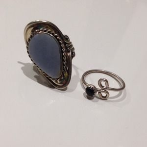 Sterling silver rings w/ real stones