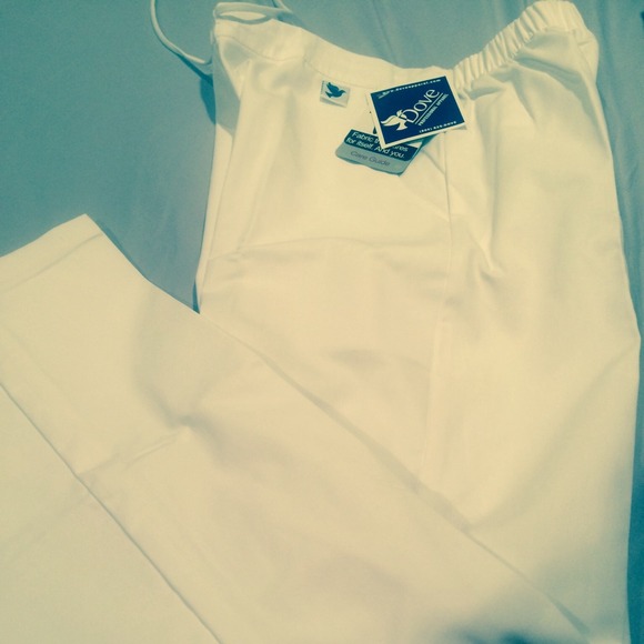 White nursing pants