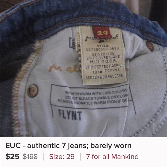 Bundle - Authentic Joe's Jeans and Seven7