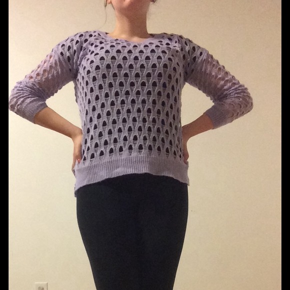 Sparkle and Fade destroyed mesh sweater