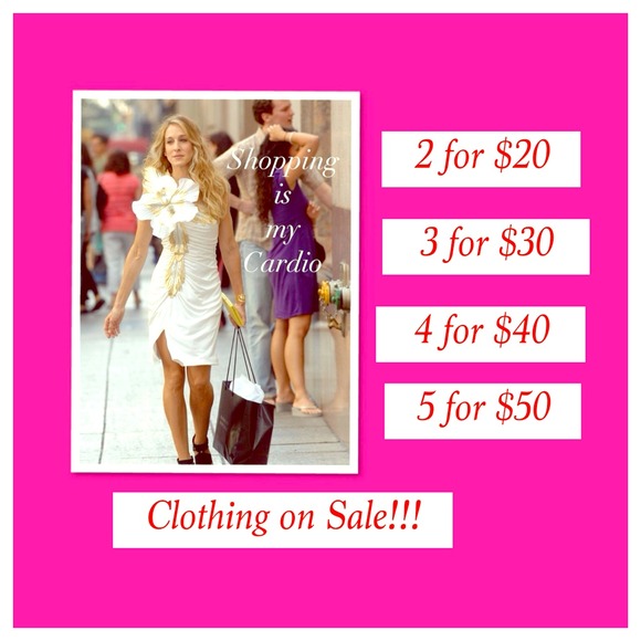 All clothing on sale! Willing to negotiate pricing