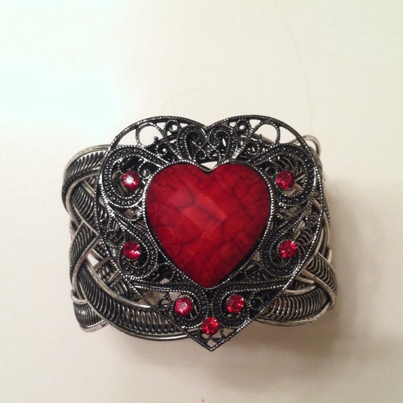 A heart cuff bracelet