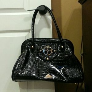 IMAN black handbag-large-used!
