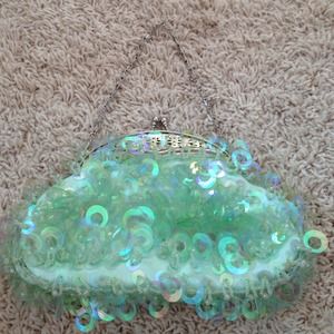 Silver/Iridescent Evening Bag