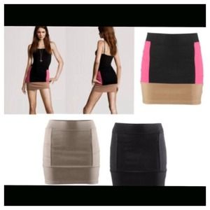 Color blocked skirt