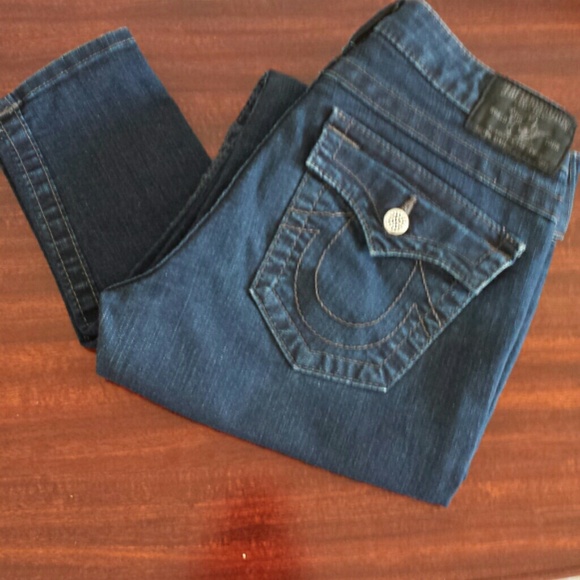 True Religion Denim - Dark Blue True Religion Skinny Jeans with Crystals