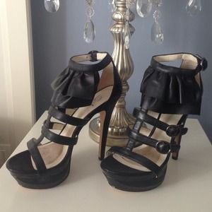 Velvet Angels black platform heels. Size 37.5