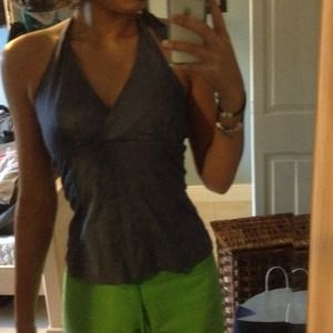 Navy blue halter top, top