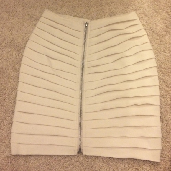 Urban Tan Zipper Bandage Skirt