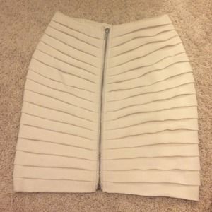 Urban Tan Zipper Bandage Skirt