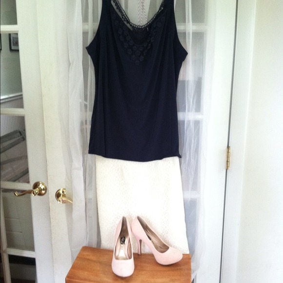 Lace Knee-Length Skirt NWOT