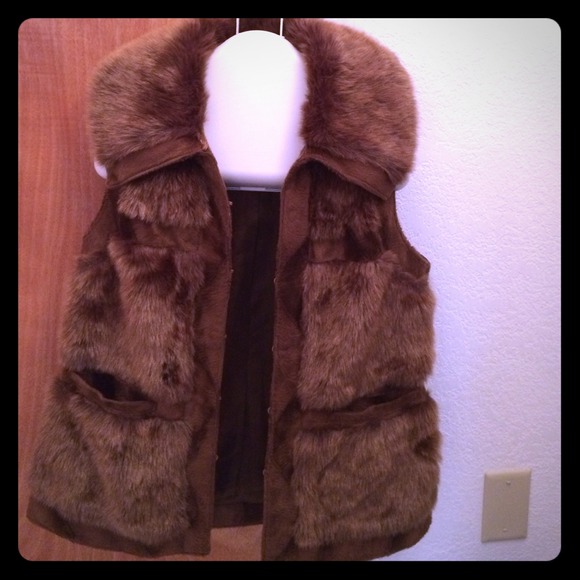 RLZ Rachel Zoe Faux Fur Vest