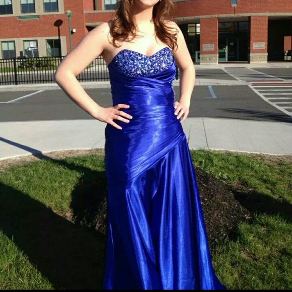 Royal blue prom dress