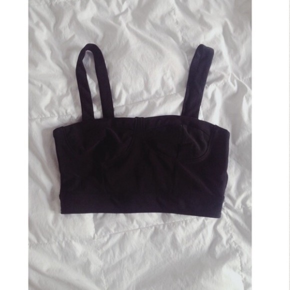 Knit Black Crop Top✖️