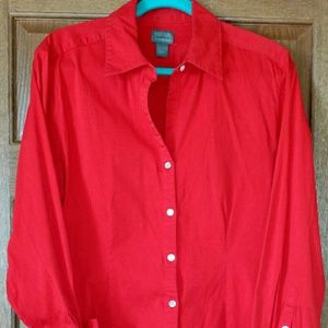 Chico's Red Button Down Shirt