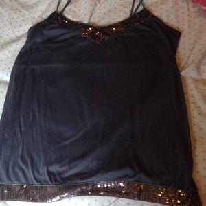 Sequined tank top