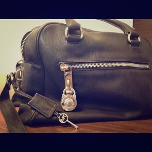 Black leather Michael Kors handbag