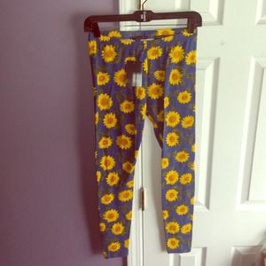 Leggings (sunflower print)
