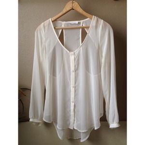 Sheer Cream Blouse