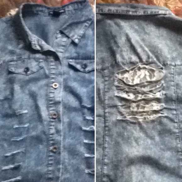 Jean button up shirt - Picture 1 of 1