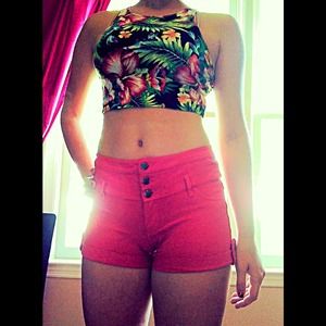 Floral Print Crop Top