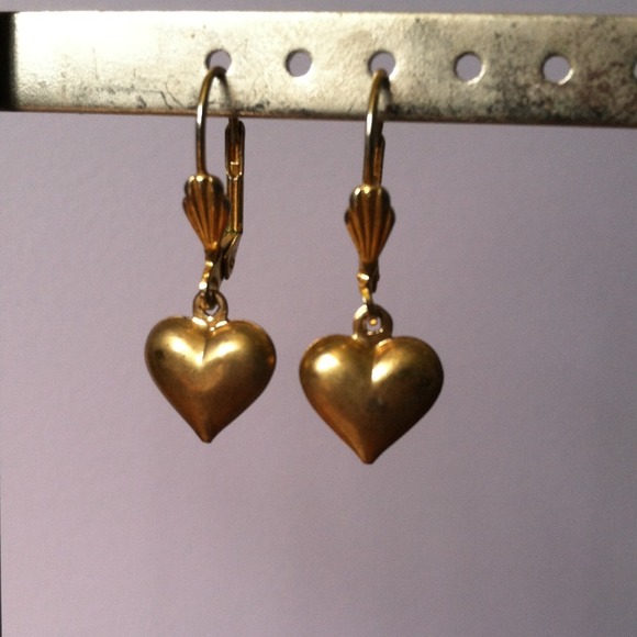 Golden Heart Earrings