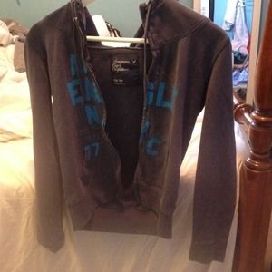 Grey blue hoodie from American eagle