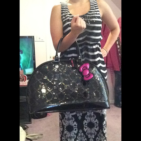 Large Hello Kitty Patent Embossed Tote Bag
