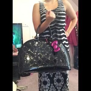 Large Hello Kitty Patent Embossed Tote Bag