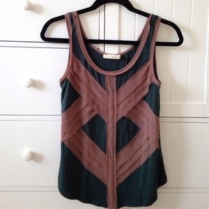 Lush brand green and brown top