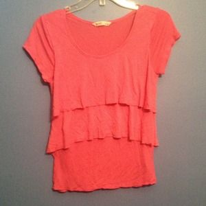 Pink shirt with ruffles