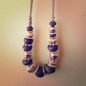 Blued beaded necklace