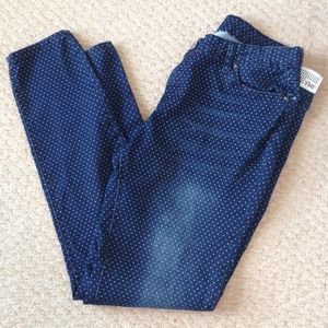 *SALE* Super Skinny Jeans w/ Polka Dot Pattern